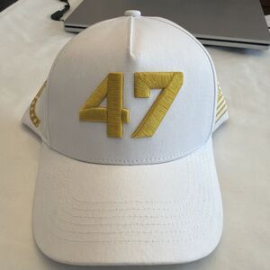 Official Turning Point USA With Logo Charlie Kirk White Gold Trump 47 Hat